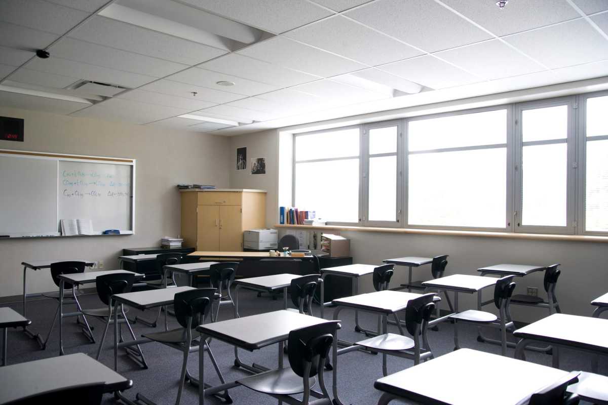 High school classroom