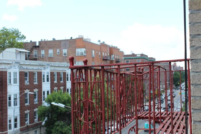 From the same fire escape on Wednesday, June 28, 2023, skies are mostly clear. But officials are expecting more smoke this week from the blazes up north. 