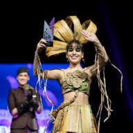 model wearing a fashionable outfit on the runway