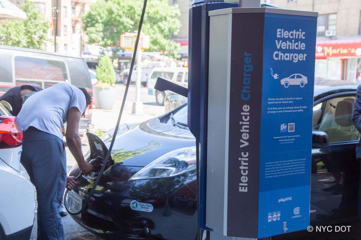 The NYC Department of Transportation, Con Edison and FLO, an electric vehicle company, pilot a program to bring 100 curbside public charging ports for electric vehicles to more than 20 neighborhoods in New York City in 2021.
