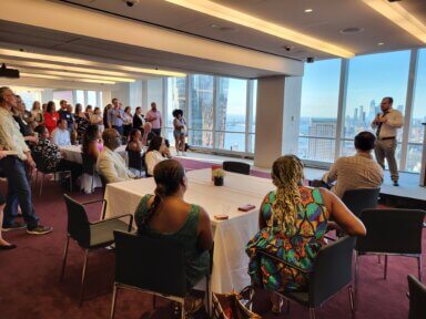 Noel Valerio, a South Bronx native who oversees the Client Emergency Fund for the Bronx Defenders, spoke about his family's own experience fighting through the legal system. Photo Emily Swanson
