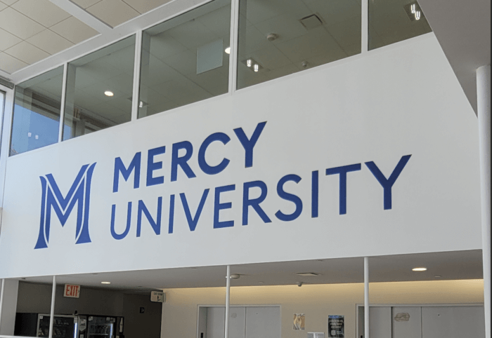 Mercy College announces its formal name change to Mercy University on Tuesday, Aug. 22, 2023.