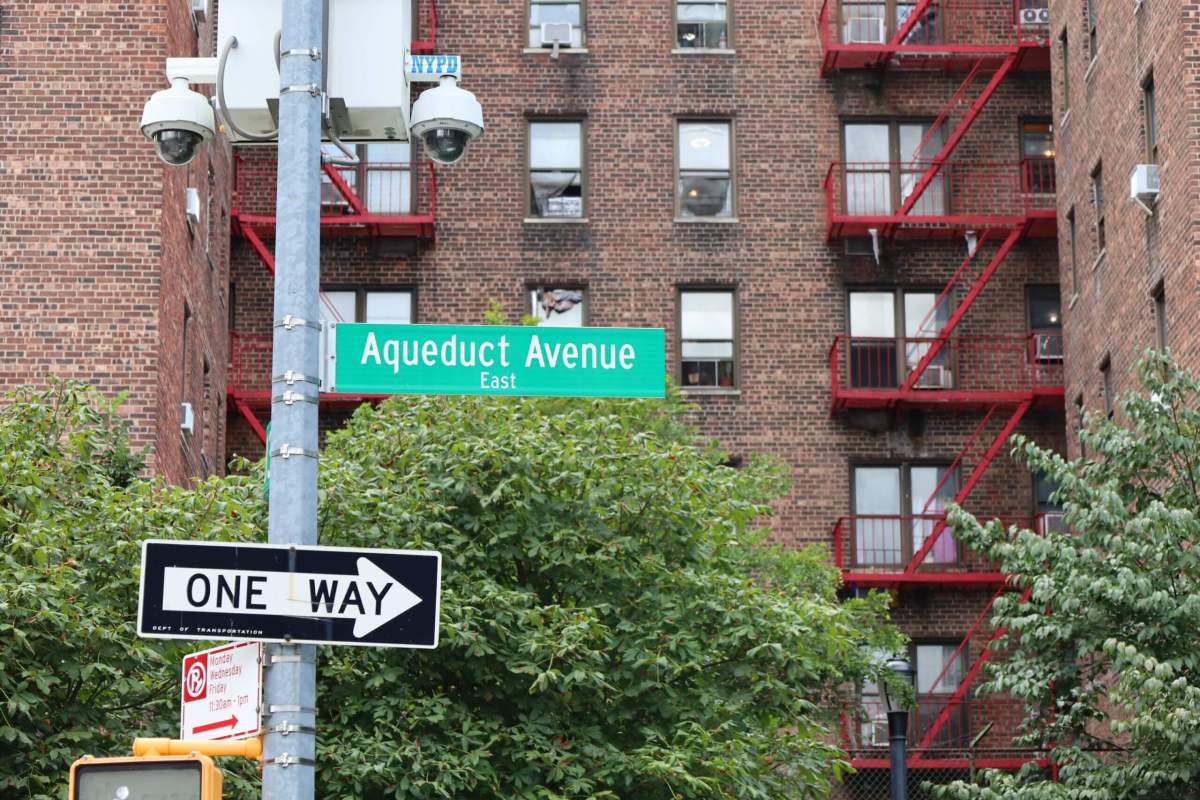 Aqueduct Avenue in the Fordham section of the Bronx is named after the Old Croton Aqueduct, which was New York City's first direct water source.