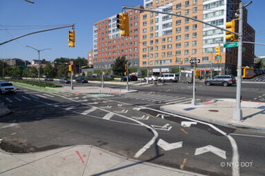 picture of bike lanes and roadway on Sheridan Boulevard