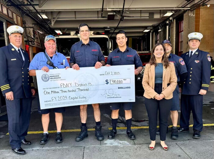 Bronx City Council Member Marjorie Velázquez announces $1.39 million to District 13 FDNY stations on Monday, Oct. 2, 2023.