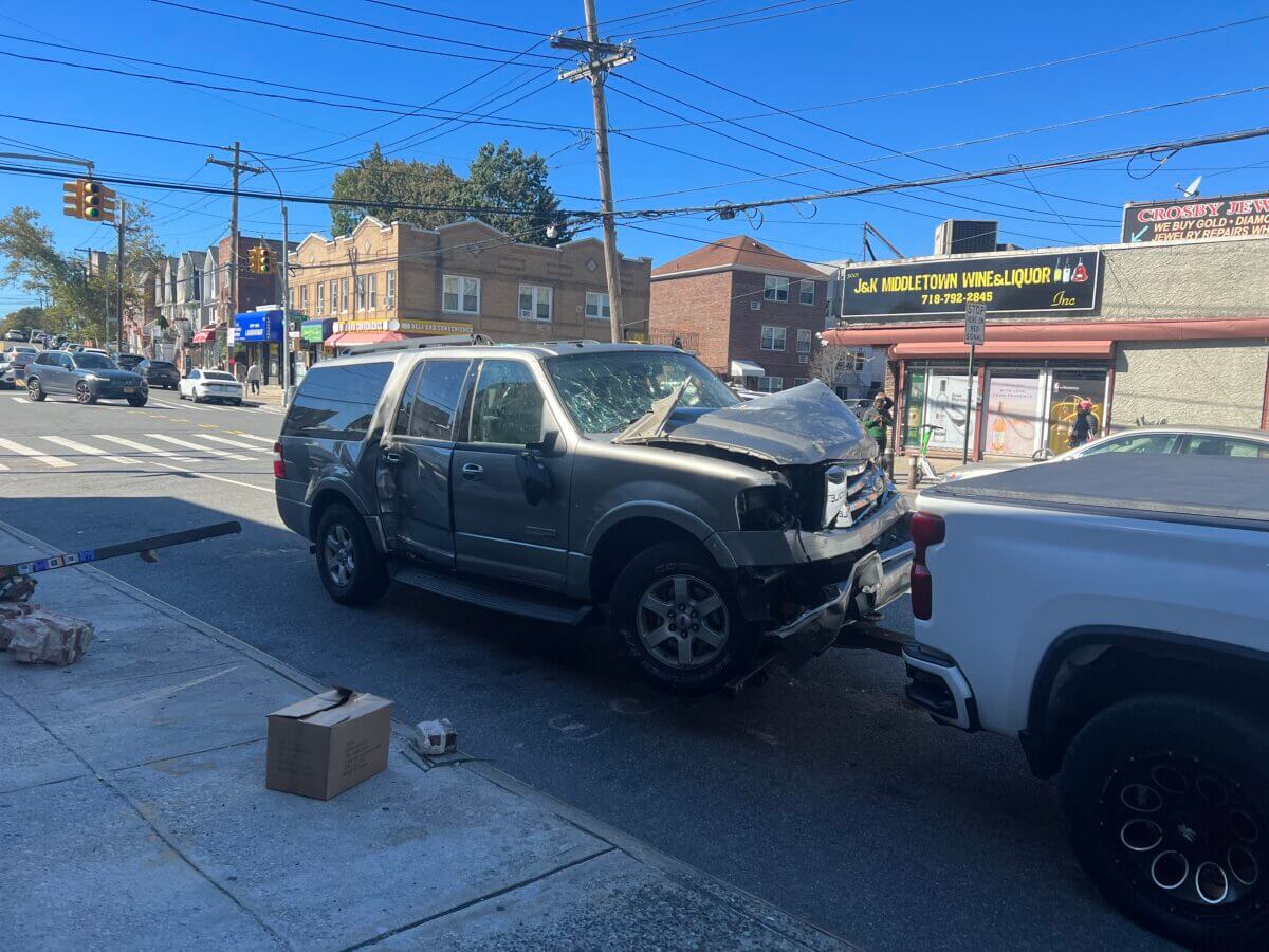 bronx penny pincher suv destroyed due to crash