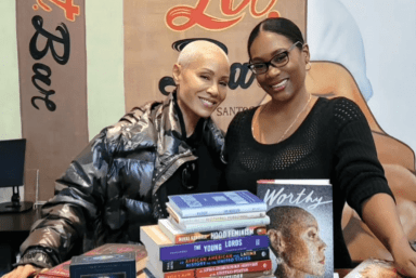 Jada Pinkett Smith and Santos at the Lit. Bar in Mott Haven earlier this month.