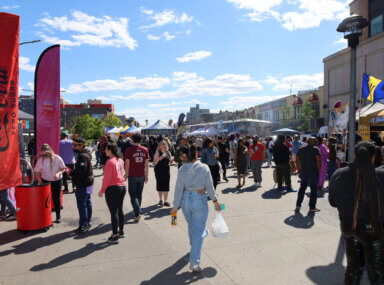 Hundreds come out to the Bronx Night Market in May 2023.