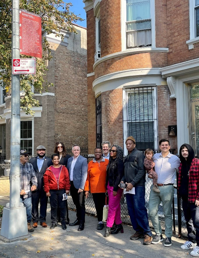 LPC, pol, and locals celebrate the designation of Manida Street Historic District with markers on Tuesday, Oct 10, 2023