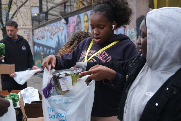 Hundreds of people from all parts of New York City wait in long lines to receive these kits. “Families are struggling to make ends meet ... with bills and putting food on the table, so we can help make that just a little bit easier,” said Assembly Member Kenny Burgos.