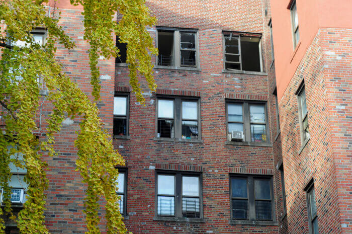 The fire broke out on the top floor. Photo Erin Edwards