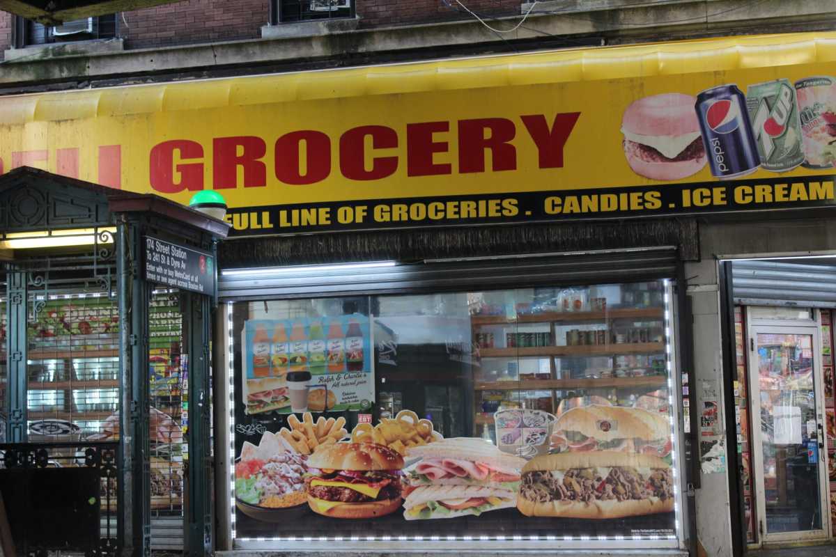 Customers stop in the deli off the 174th Street subway station on Wednesday, Nov. 8, 2023.