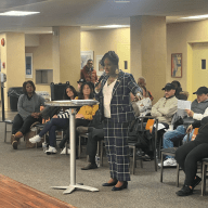 Gibson expresses her frustration with Bronx Community Board 11's "chaos" and "dysfunction" in 2023.