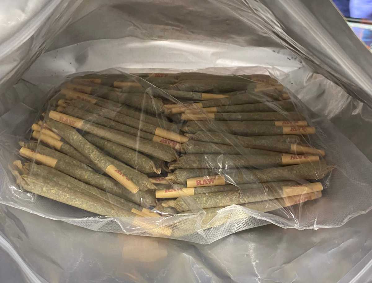 Bronx officials announce on Nov. 2, 2023 three arrests and more than 55 pounds of confiscated contraband at recent smoke shop raid.