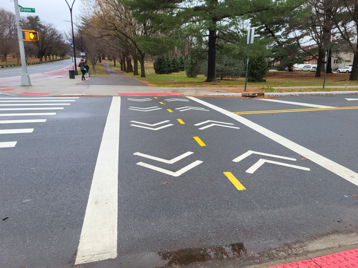 New paint, ramps and pavement aim to increase safety on the parkway, pictured on Dec. 28, 2023. Photo Emily Swanson