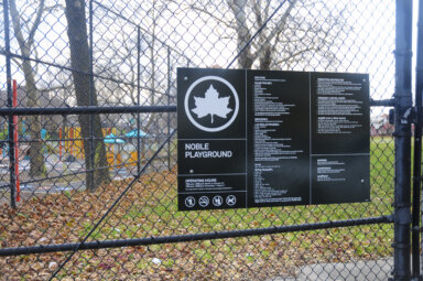 CB9 is requesting the closing time of 7 p.m. at Noble Playground to be strictly enforced by the city.