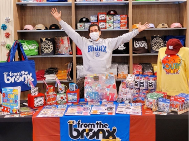 From the Bronx has hosted pop-up shops throughout the Bronx. Their products include everything from t-shirts and tote-bags to postcards.