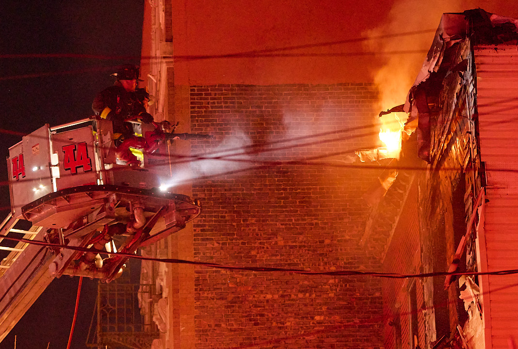 Firefighters battle a three alarm fire at 920 Sumitt Ave. on Tuesday, Jan. 2, 2024.