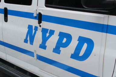 NYPD logo on vehicle
