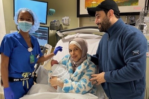 Fatima Alshawabkeh and Omar Ali Hamdan Alrawashdeh welcome their son Adam Alshawabkeh at 12:11 a.m. at Montefiore on Jan. 1, 2024.