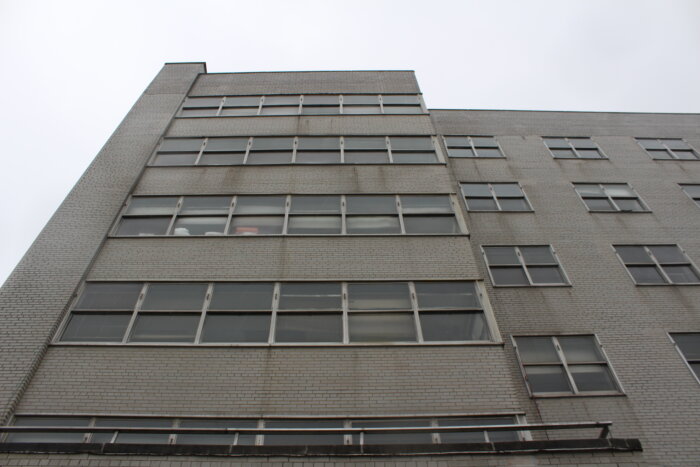 Rain hits the windows of 1900 Seminole Ave., the site of the proposed Just Home project, on the NYC Health + Hospitals Jacobi campus on Friday, Feb. 2, 2024.