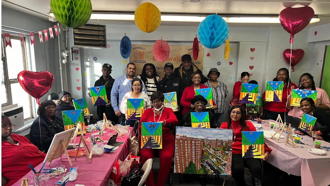 Brief Edenwald House security guard and painter leads a “Paint & Sip