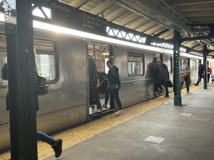 Bronx riders board the 1 train downtown at the 231st Street station in Riverdale/Kingsbridge.