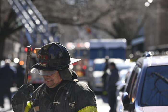 The FDNY responds to a fire in Marble Hill on Monday, March 11, 2024.