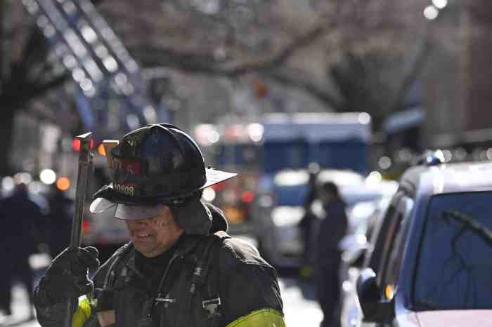 The FDNY responds to a fire in Marble Hill on Monday, March 11, 2024.