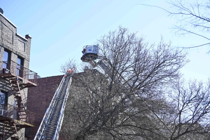 The FDNY responds to a fire in Marble Hill on Monday, March 11, 2024.