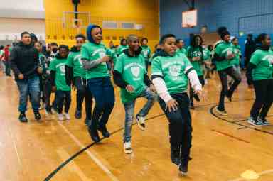 Bronx youngsters from PAL’s Webster Center enjoy a day of friendly competition at PAL’s Tournament of Champions event.