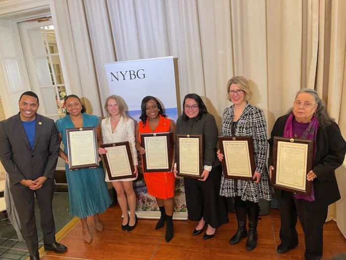 Congressman Torres poses with all the honorees.