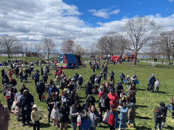 Attendees at the Easter Eggstravaganza event were met with a plethora of activities, including bounce houses, a magic show and more.