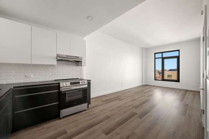 The interior of an affordable housing unit at 299 E 161 St.