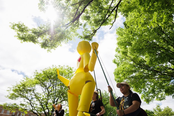 Parade participants make their way up Mosholu Parkway during the annual Bronx Week parade on Sunday, May 19, 2024.