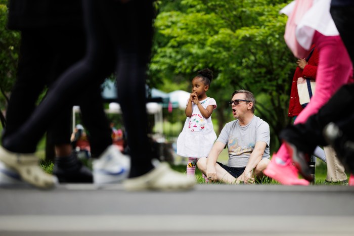 Spectators the Bronx Week parade on Mosholu Parkway on Sunday, May 19, 2024.
