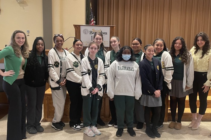 Mental health professionals join Saint Barnabas High School students in the Bronx to discuss stress, trauma and anxiety.