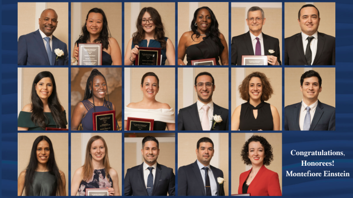Montefiore’s Staff and Alumni Association on May 4 presented awards to 10 outstanding house officers and four physician assistants who have brought honor and distinction to Montefiore through their commitment to excellence and service. 