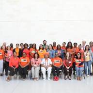 Staff at NYC Health+ Hospitals/Jacobi dress in orange for National Gun Violence Awareness Day on Friday, June 7, 2024.