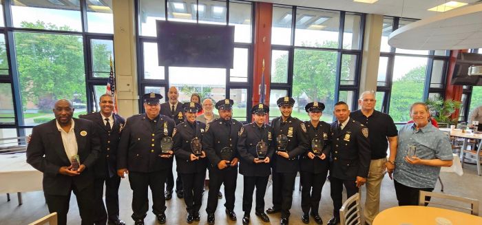 NYPD officers and community leaders were honored for their community service to the Bronx at the 45th Precinct Community Council breakfast on Thursday, May 23, 2024.