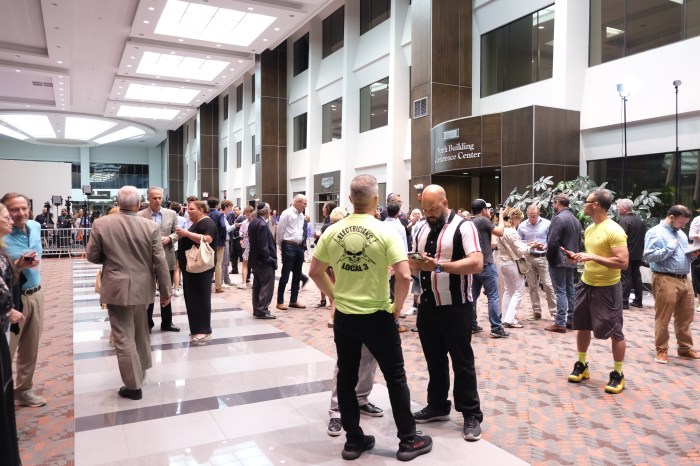 Several hundred supporters of George Latimer celebrated his successful bid to unseat Rep. Jamaal Bowman in the NY-16 primary on June 25, 2024.