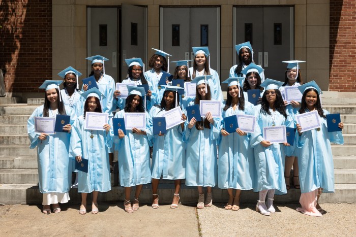 Members of the St Catharine Academy’s Class of 2024 pose together. Photo courtesy of Patrice Athanasidy.