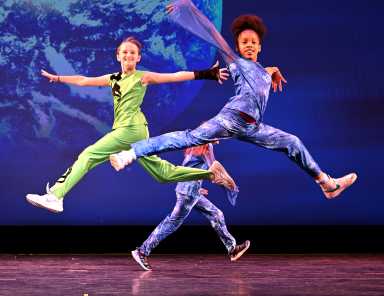 New York City public school students dance at the National Dance Institute's 2024 showcase. Photo Eduardo Patino