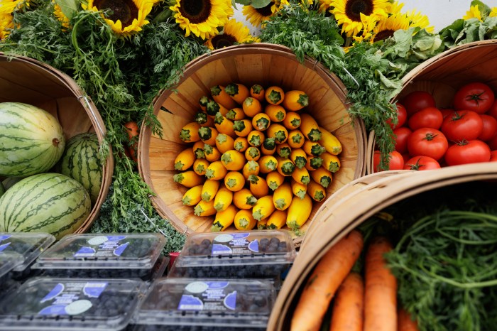 food and sunflowers