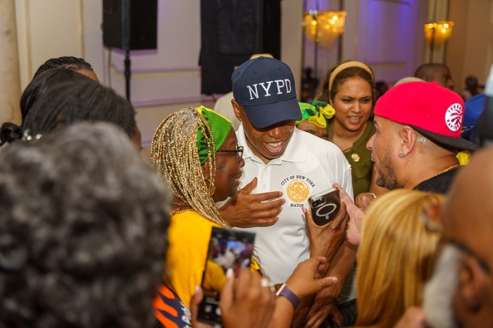 Mayor Eric Adams joins the National Night Out celebration with the NYPD's 47th precinct on Aug. 6, 2024.