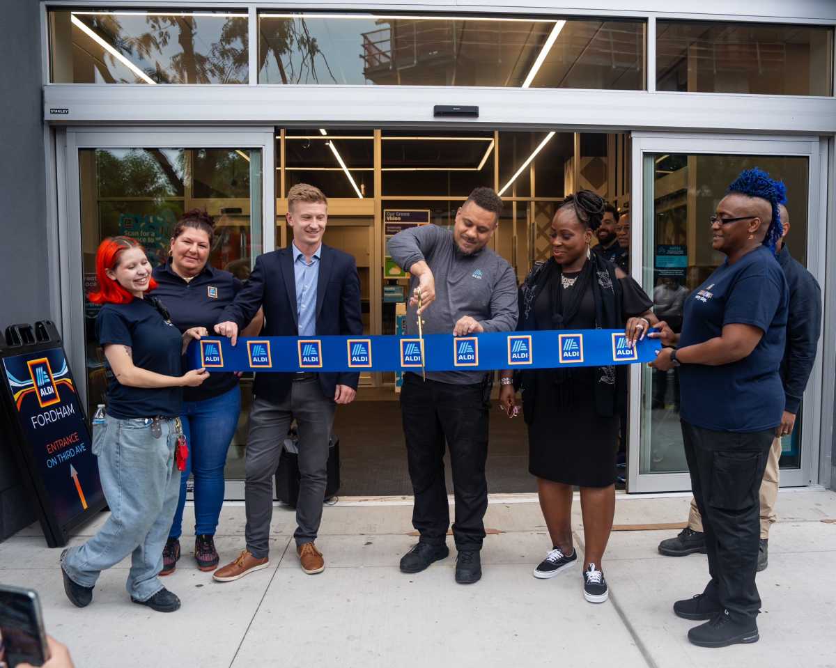 Bronx Borough President Vanessa Gibson at the Aldi ribbon cutting (Photo via X)