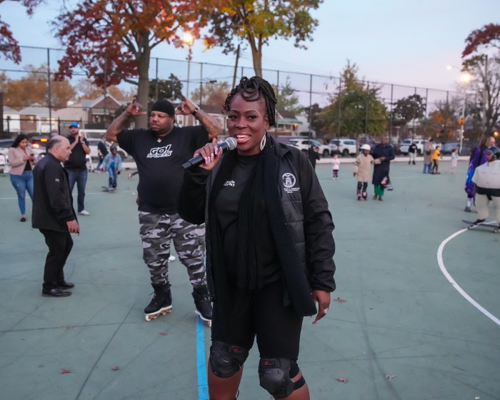 Borough President Vanessa L. Gibson joined the Morris Park neighborhood at the Halloween Skate Party last week to get out, get spooky and get active.