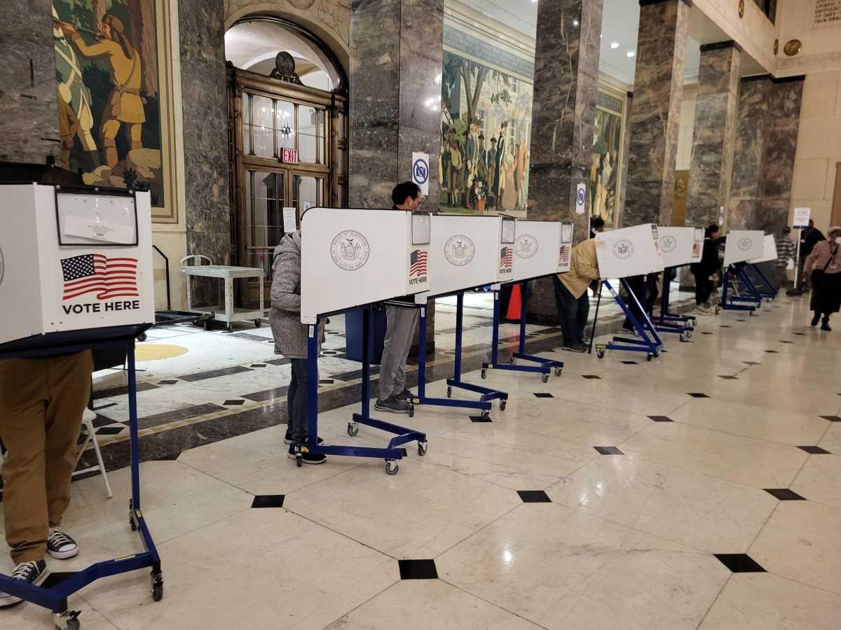 Bronx Borough Hall on Election Day