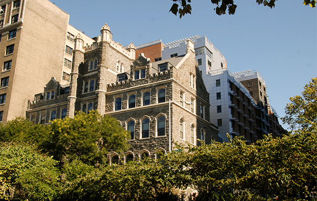 The image shows the Castle Gardens project in West Harlem which City Hall presented as an example of how transitional housing projects can make good neighbors in New York City communities.
