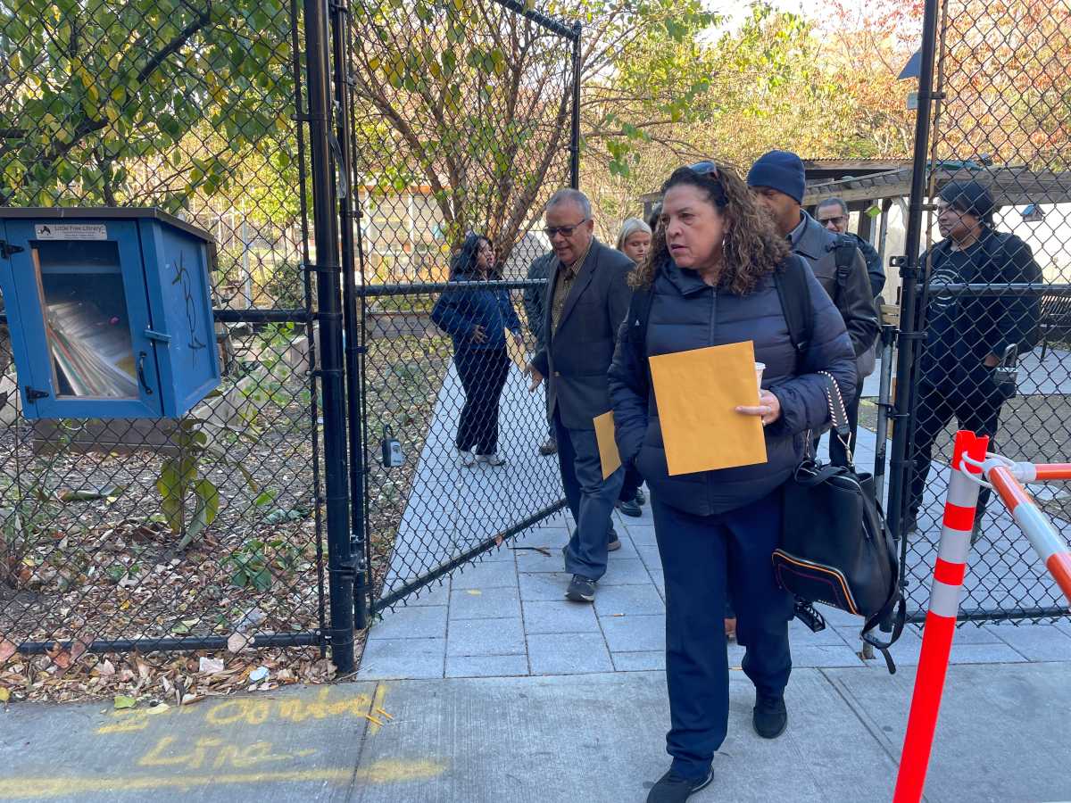 Angel Garcia of the Melrose Environmental Awareness Committee led EPA Administrator Lisa Garcia on a tour of the toxic superfund site in Melrose and the 8 block surrounding area.
